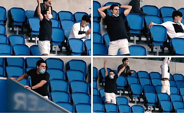 Sangalli vibró durante los 90 minutos ayer en el Reale Arena en la primera victoria de la Real tras la vuelta de la Liga.