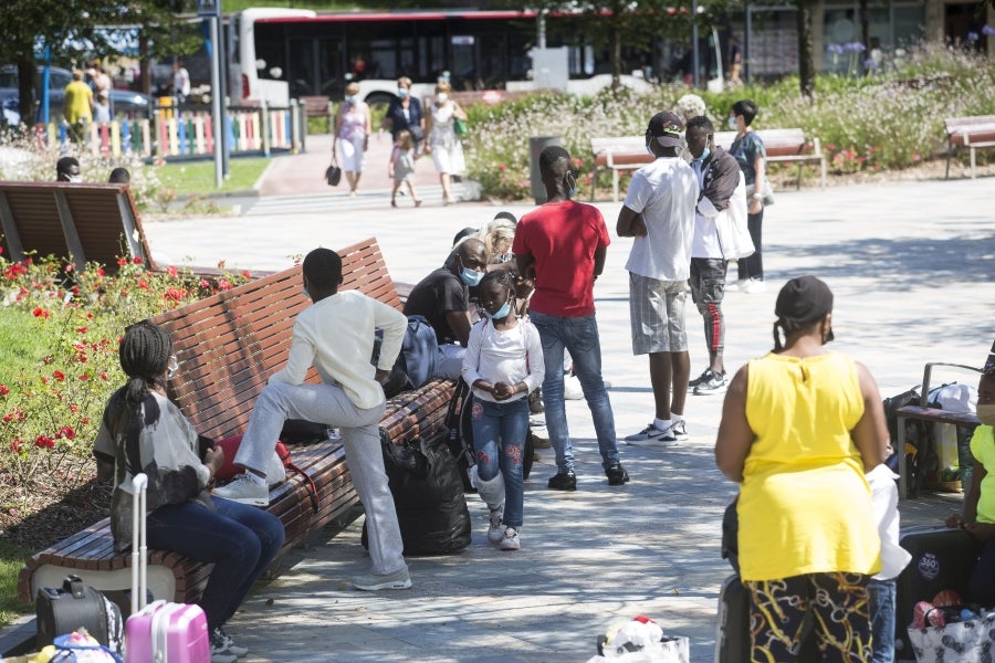 Fotos: Llegada de migrantes a Irun