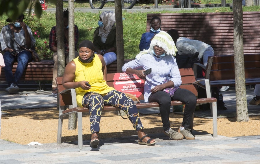 Fotos: Llegada de migrantes a Irun