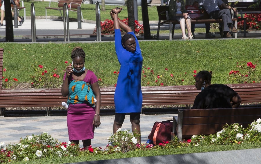 Fotos: Llegada de migrantes a Irun