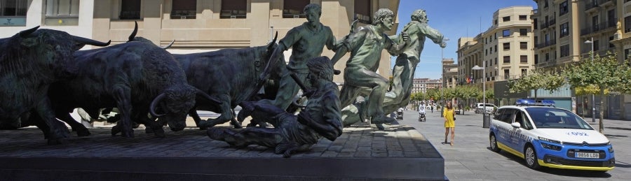 Fotos: Pamplona sin fiestas de San Fermín