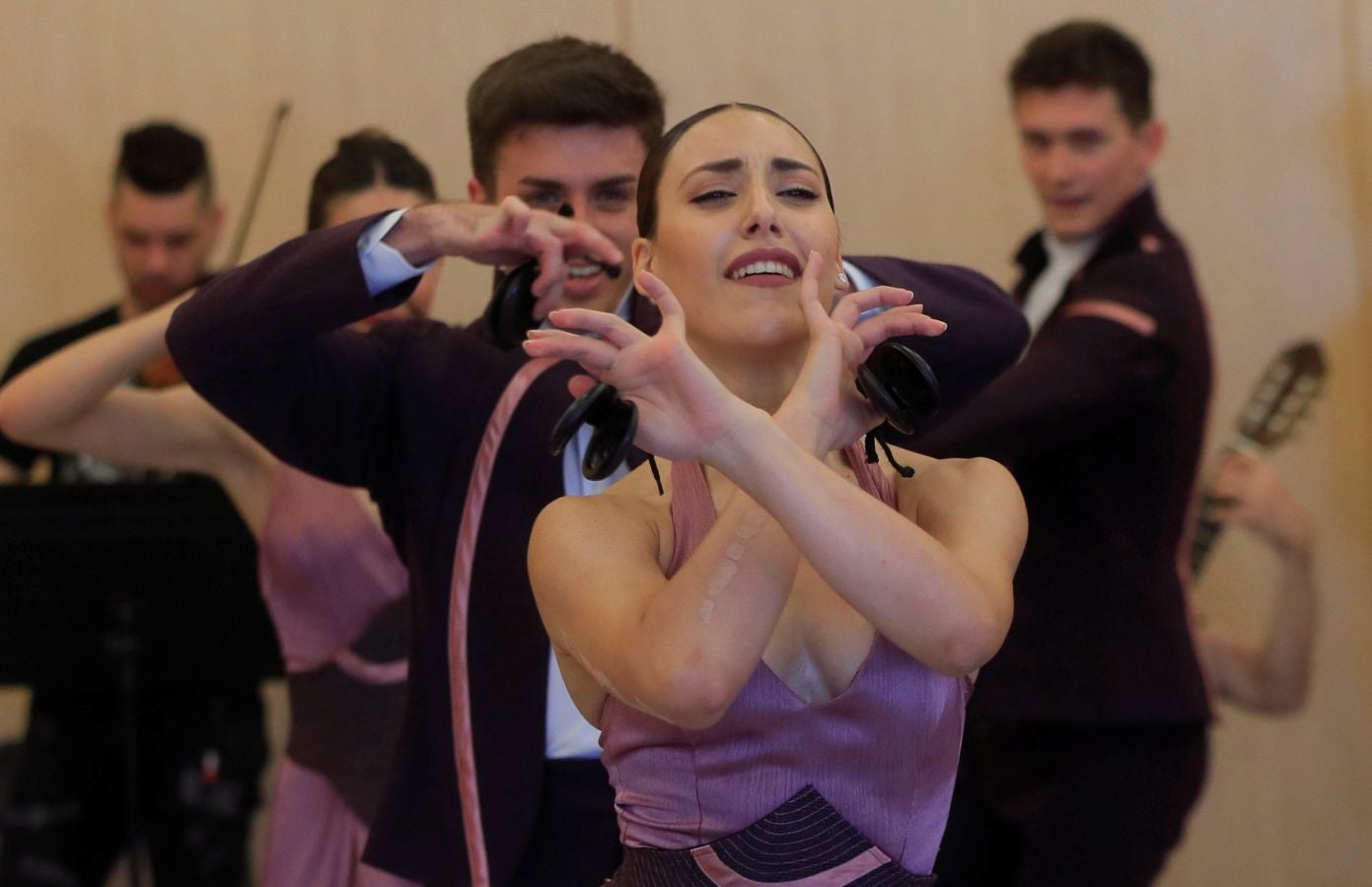 Ensayo general de 'Alento', la obra que la compañía de Antonio Najarro, ex director del Ballet Nacional Español, estrenará el próximo 11 de Julio dentro del marco 69 Festival Internacional de Música y Danza de Granada.