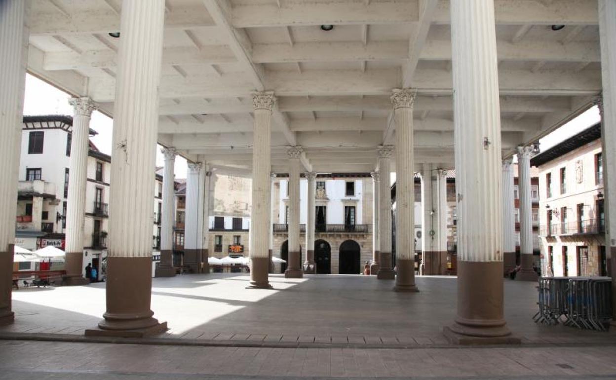 El foco de Covid-19 obligó a suspender el mercado de Ordizia. 