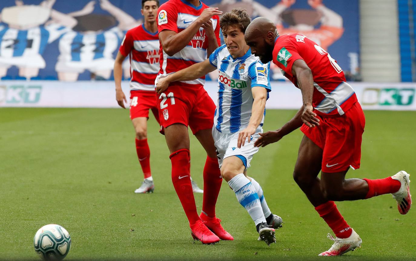 Las imágenes del encuentro disputado entre la Real Sociedad y el Granada en Anoeta