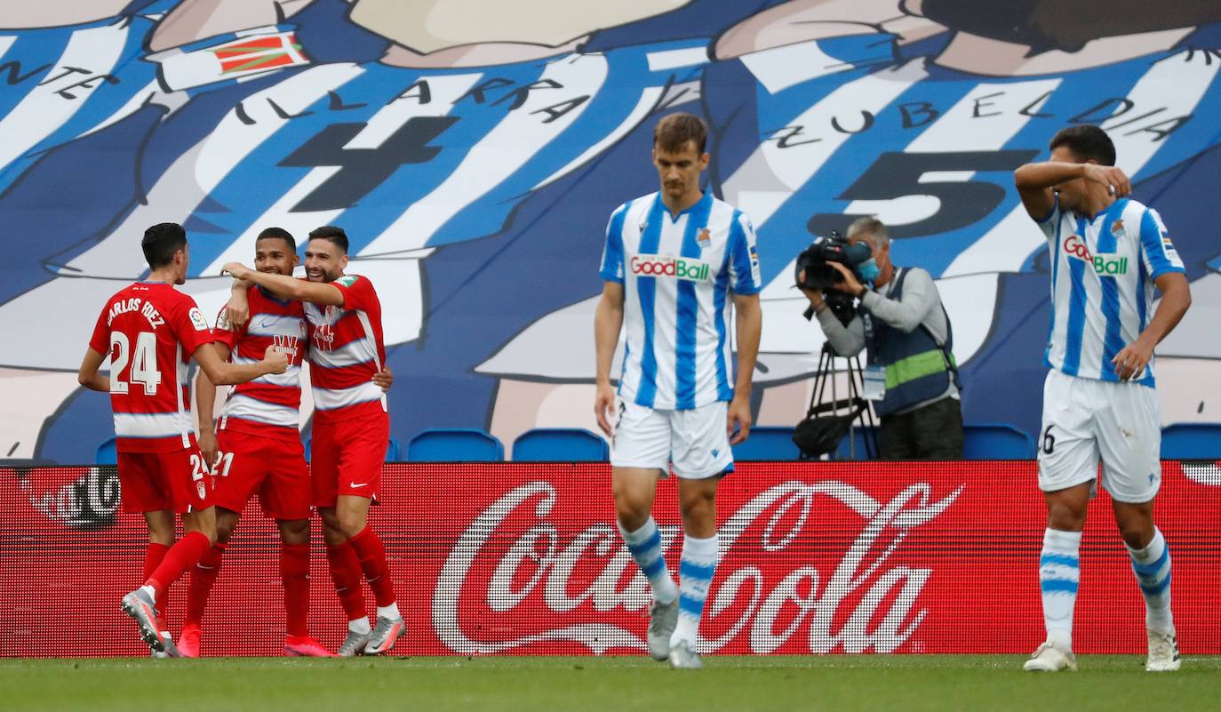Las imágenes del encuentro disputado entre la Real Sociedad y el Granada en Anoeta