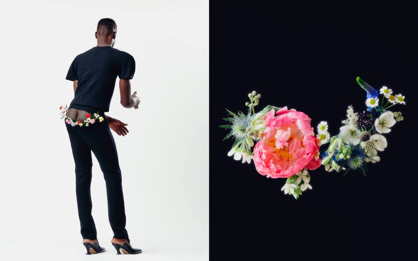 Palomo Spain rinde homenaje al esplendor de la Haute Couture en los años 1950 y 1960 y a sus grandes casas parisinas en una vuelta a los orígenes y a la manufactura de calidad y local. La colección SS21 The Rehearsal se ha confeccionado con una filosofía upcycling, a partir de materiales de archivo con un equipo de taller muy reducido y en tiempo récord debido al contexto actual