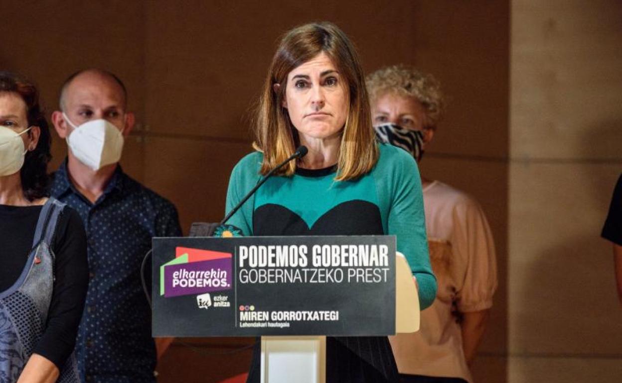 Miren Gorrotxategi, en la noche electoral