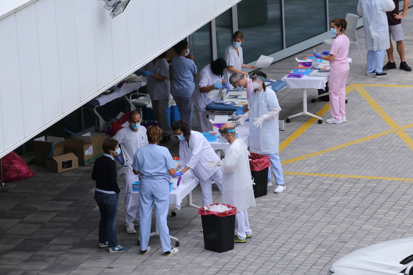 Pruebas PCR en Eibar. 