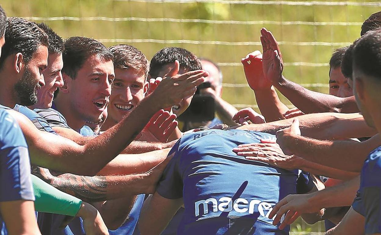 David Zurutuza fue sometido ayer al último pasillo de su trayectoria durante el entrenamiento de Zubieta. 