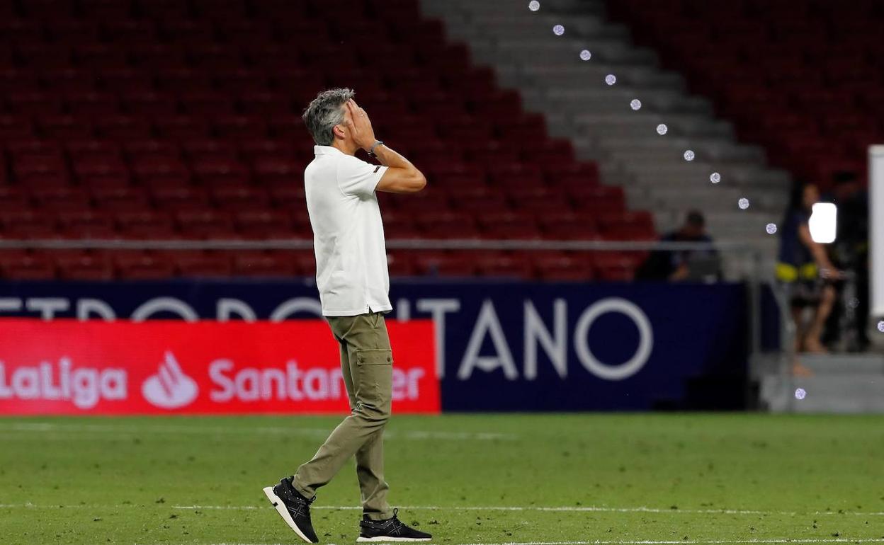 Imanol termina el partido emocionado. 