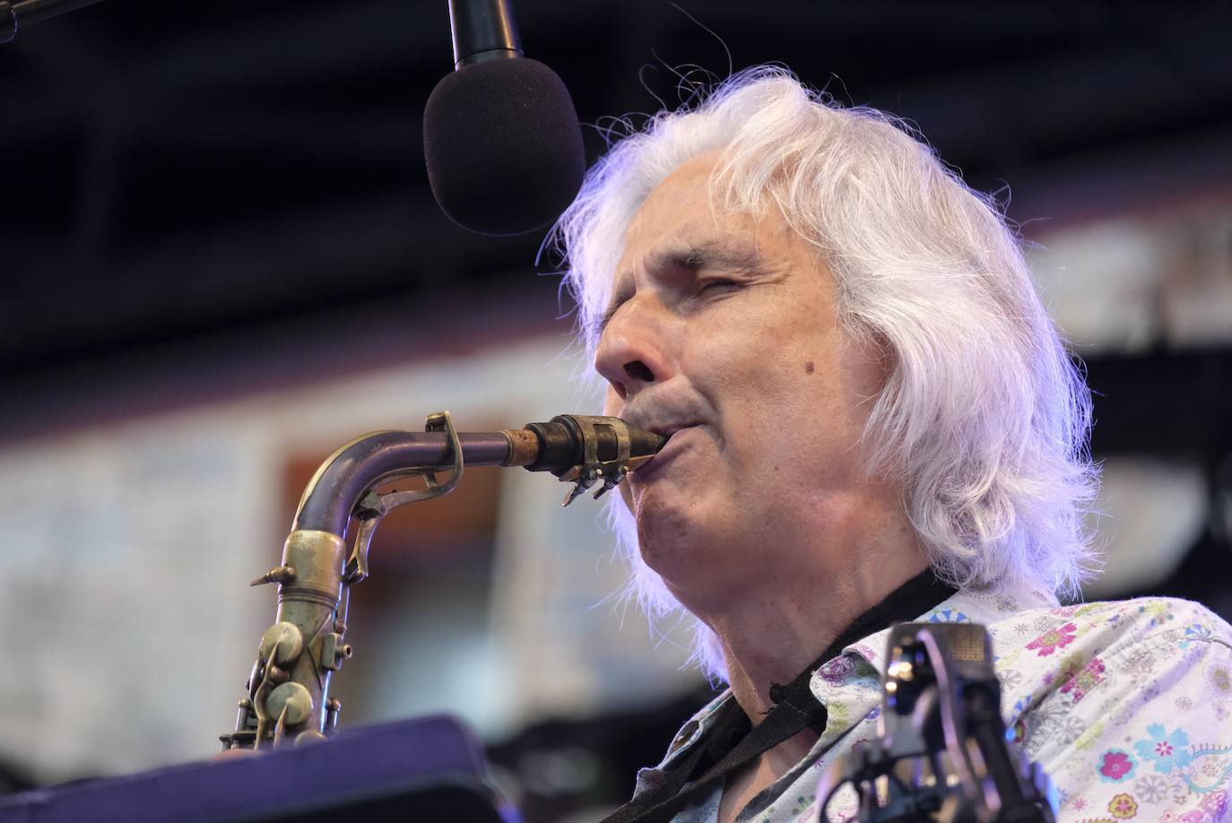 Concierto de Perico Sambeat en la plaza de la Trinidad. 