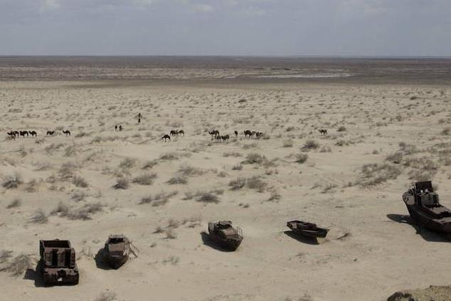 Ese paisaje apocalíptico de buques de pesca varados por años en un arenal ocre tendría su atractivo si se tratara solo de imágenes captadas para una exposición de estética fantasmal o una de esas producciones del cine de catástrofes. Pero no es ficción. Las espectrales escenas son reales y fueron provocadas por el error histórico de las autoridades de la extinta Unión Soviética que, al principio de los sesenta, decidieron desviar el curso de los dos grandes ríos que alimentaban el Mar de Aral para regar algodón.