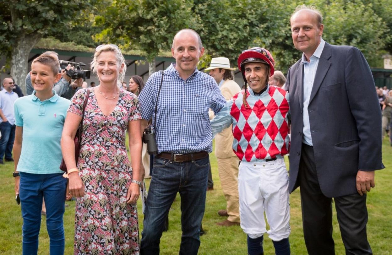 Max Higgins (hijo), Becky Dunlop, Nicholas Higgins, José Luis Martínez y Ed Dunlop, el año pasado. 