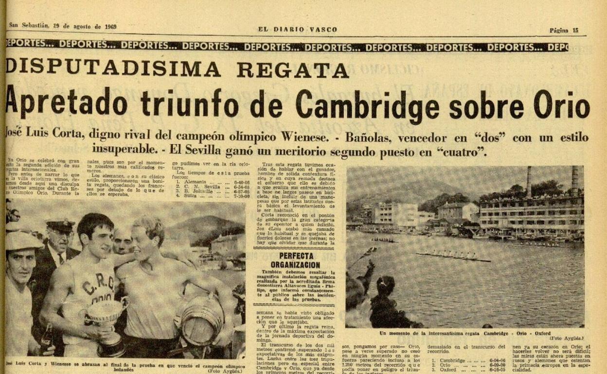 Información publicada en EL DIARIO VASCO el 19 de agosto de 1969.