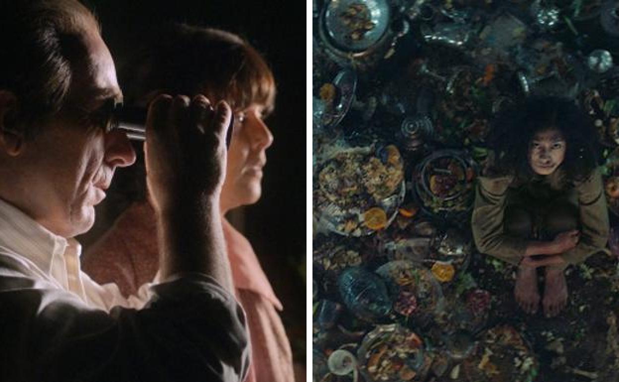 Fotogramas de 'La trinchera infinita' y 'El hoyo'. 