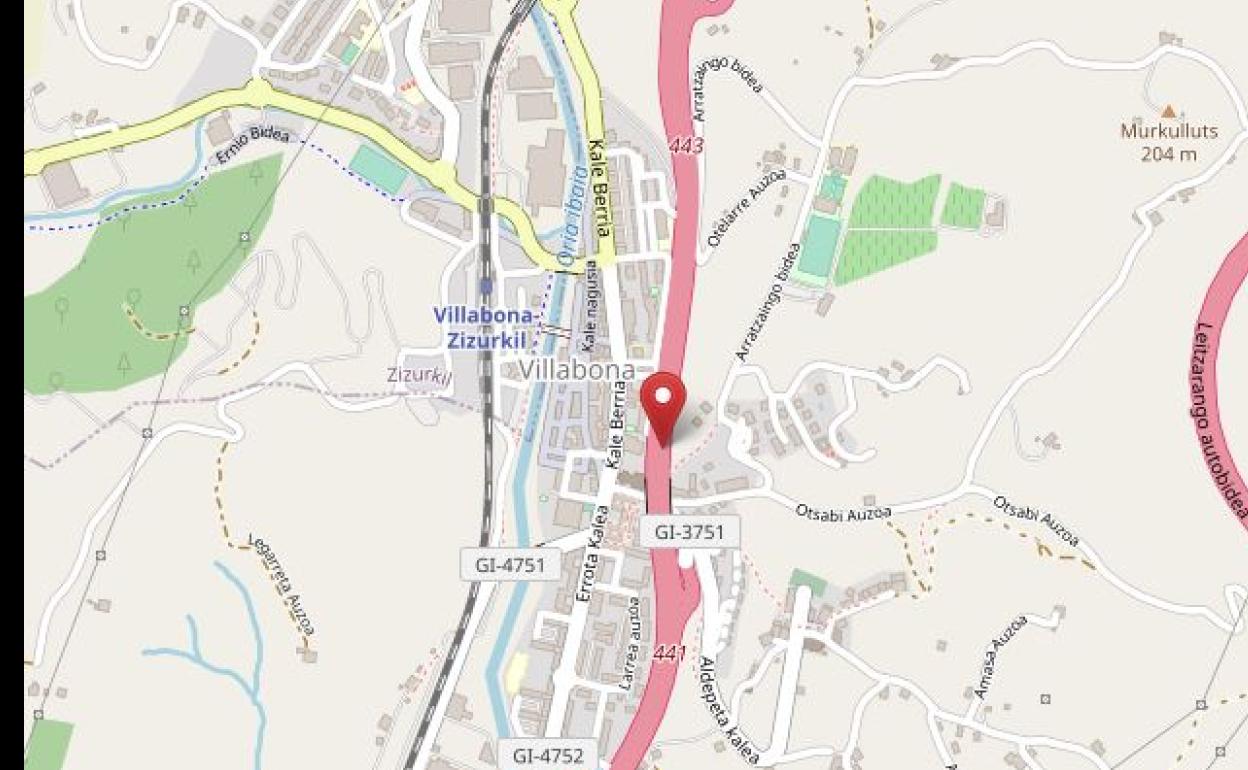 Herido un motorista tras una colisión con un turismo en la N-1 en Villabona