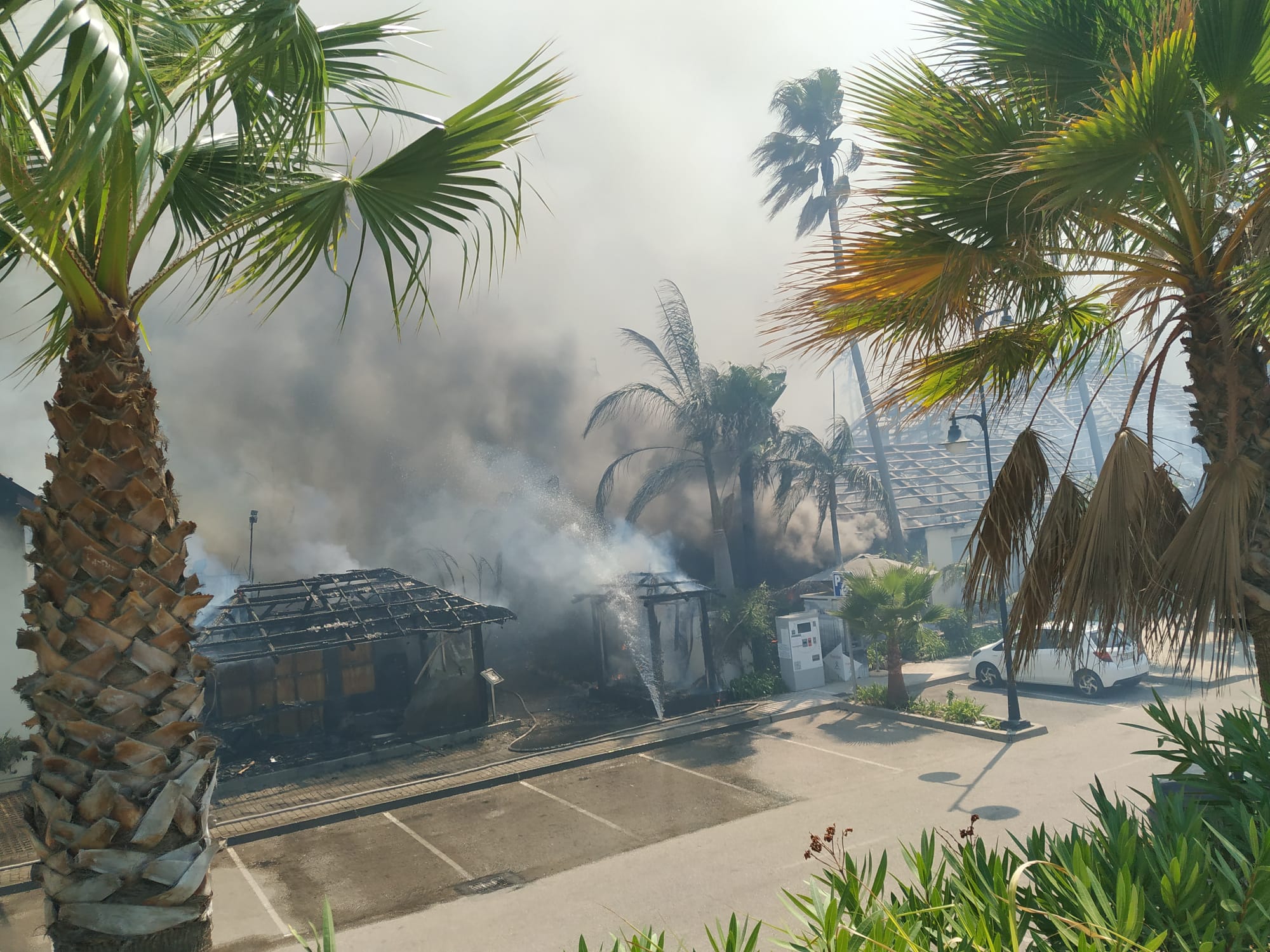 Efectivos del Plan Infoca y del Consorcio Provincial de Bomberos trabajan en la zona