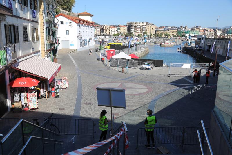 Una clasificación sin ambiente festivo en el búnker del muelle donostiarra