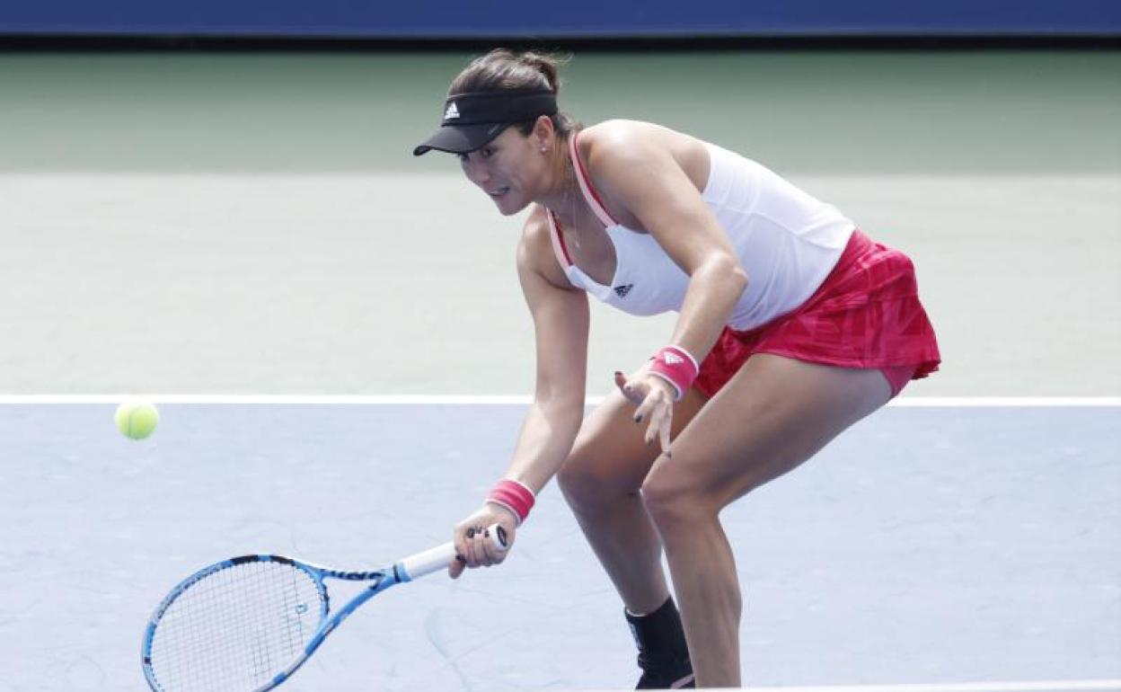 Garbiñe Muguruza, durante su partido contra Tsvetana Pironkova. 