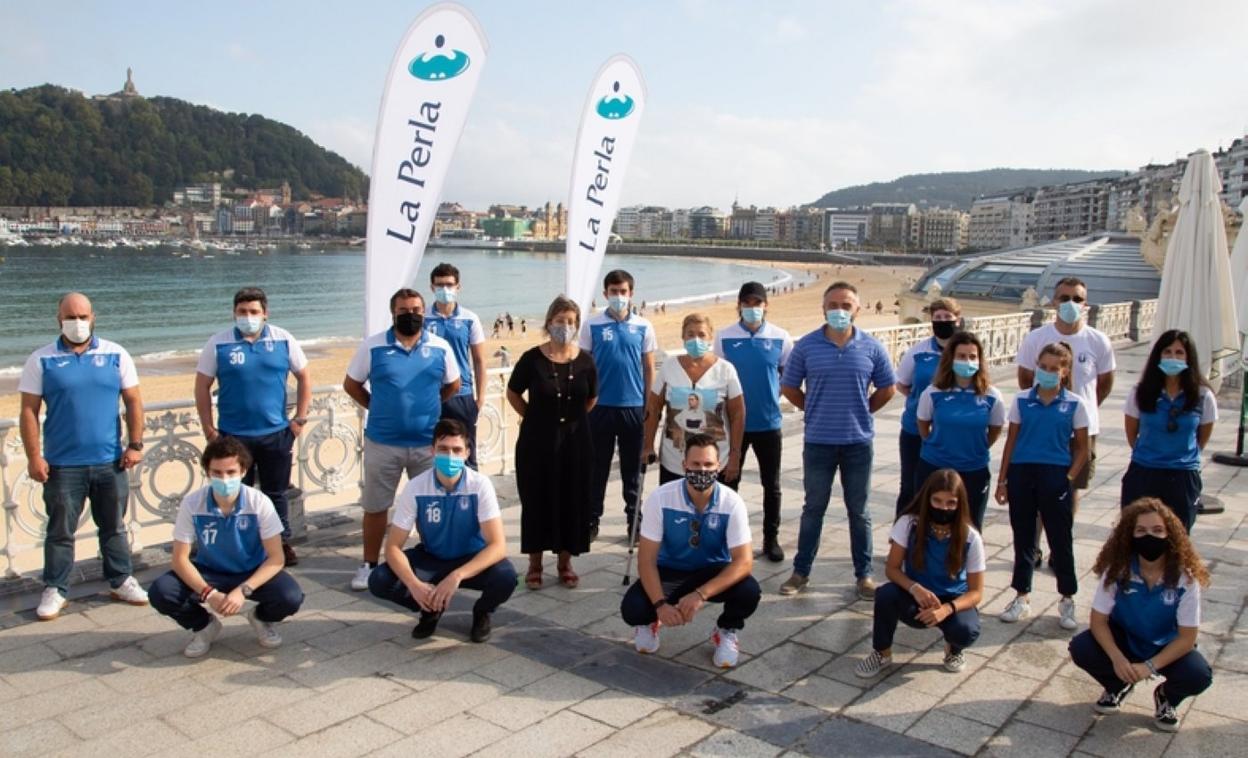 El Txuri, en la presentación de ayer en La Perla de Donostia. 