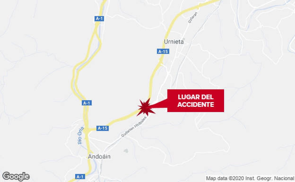 Un herido leve tras un accidente múltiple en la A15 a la altura de Urnieta