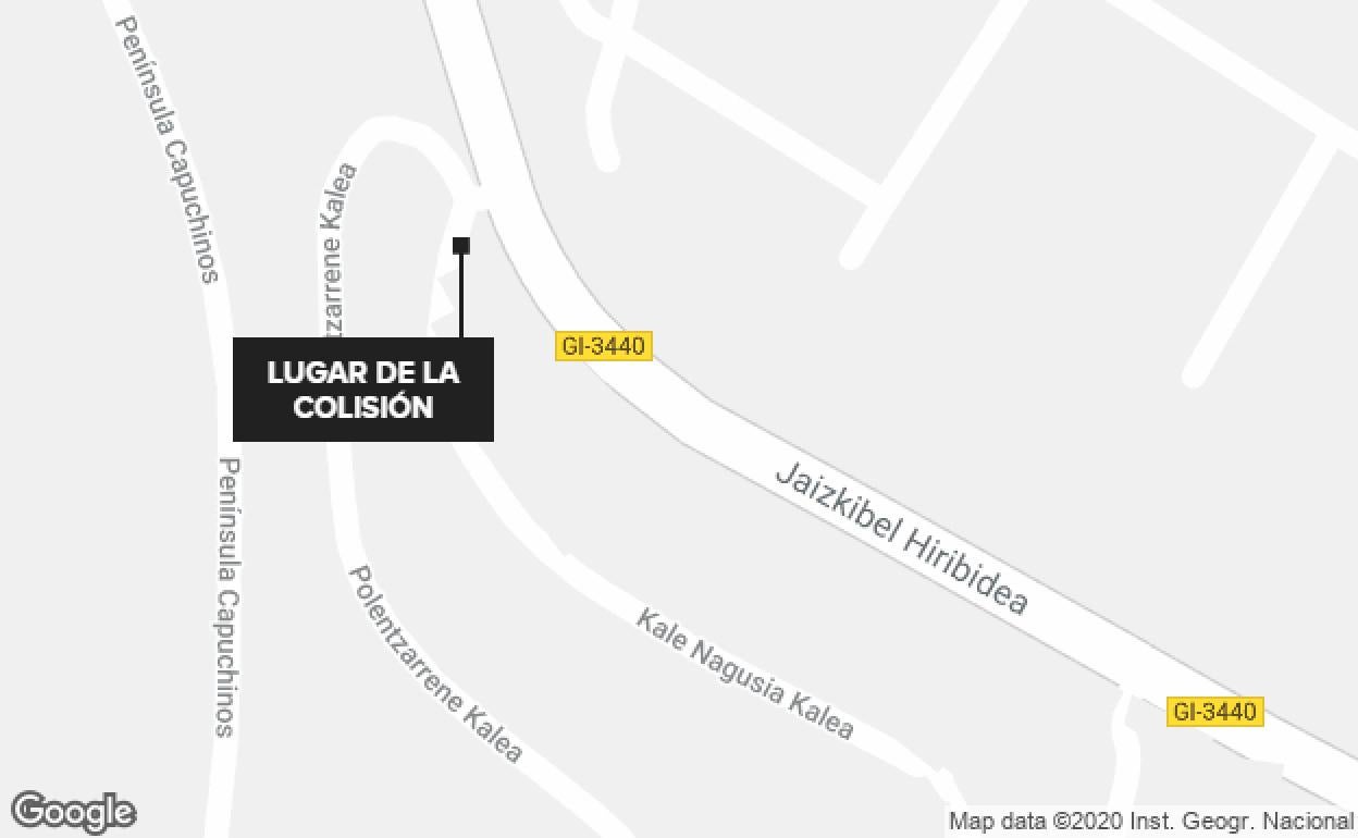 Dos heridos, uno de ellos de gravedad, en un accidente de moto en Lezo