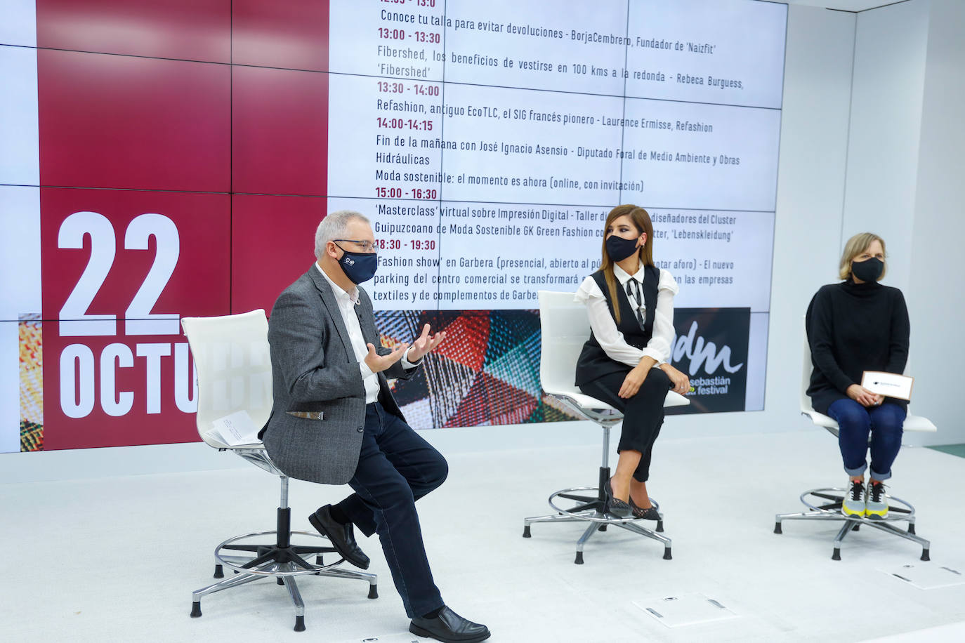 Sophie et Voilà, Álex Vallejo o Inge Zubeldia presentarán sus colecciones sobre una pasarela de San Telmo, cuyo aforo se ha reducido al 30% de su capacidad habitual