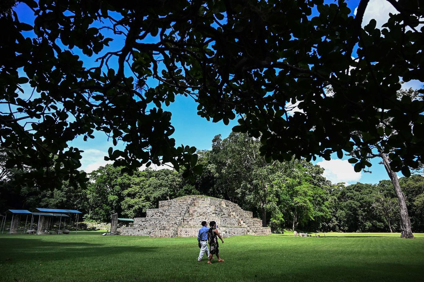 La escalinata de los jeroglíficos es la estrella del Parque Arqueológico de Copán, un patrimonio mundial legado por los mayas en el oeste de Honduras que sobrevive a los desafíos por la degradación de las estructuras antiguas. Con 63 escalones y una altura de 12 metros, la mole de 1.100 bloques monolíticos se levanta en este parque incrustado en un bosque localizado a unos 300 km al noroeste de Tegucigalpa. El valor universal de la escalinata, que llevó a la UNESCO a declararla Patrimonio Mundial en septiembre de 1980, «es la combinación excepcional de arquitectura, escultura y escritura», resalta el arqueólogo francés, René Viel. En Copán hay otros monumentos: el campo de pelota, en los túneles están las tumbas reales y el templo de Rosalila, pero la escalinata jeroglífica es el monumento más emblemático.
