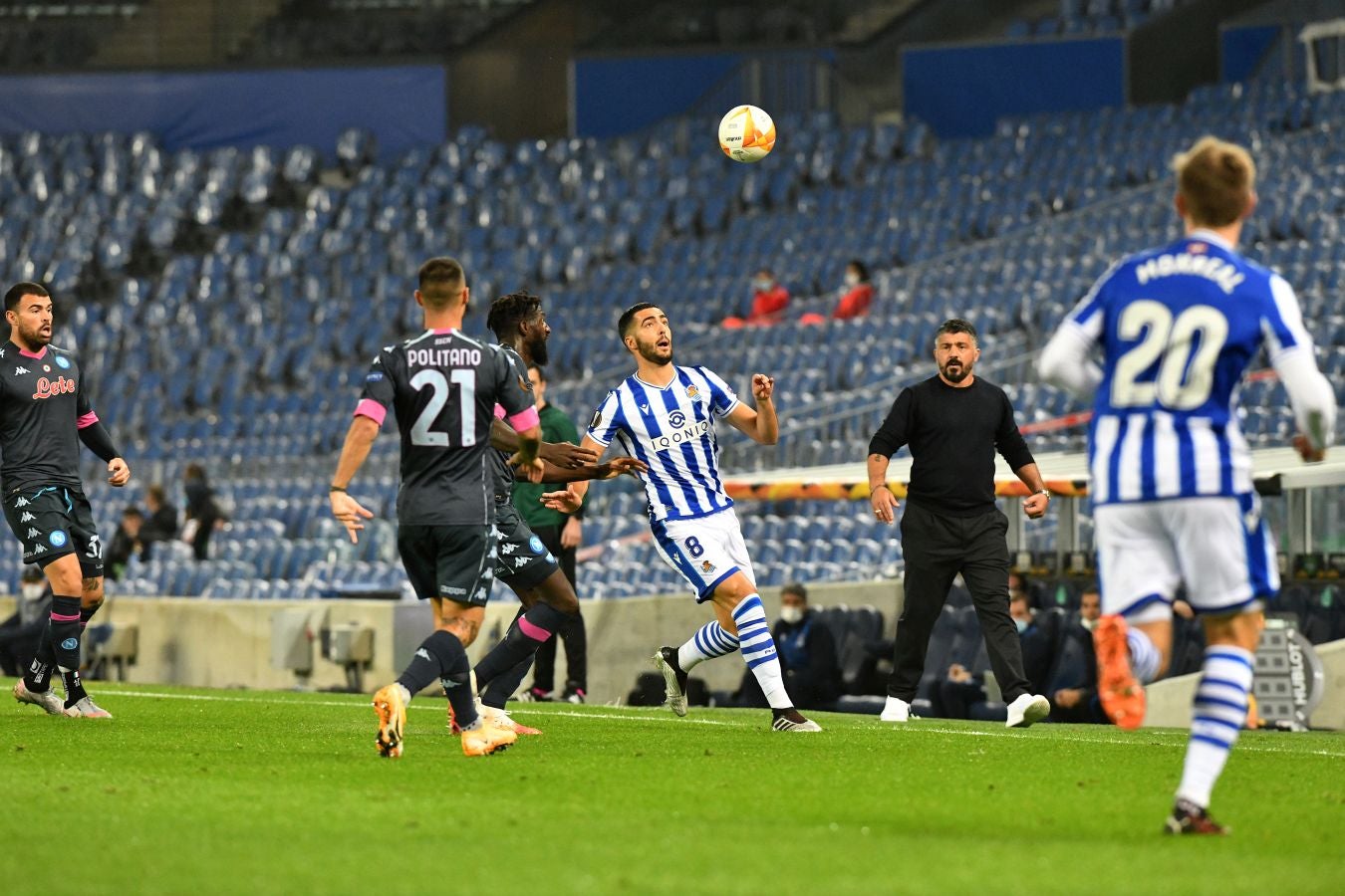 La Real Sociedad y el Nápoles han disputado la segunda jornada de la Europa League en el Reale Arena