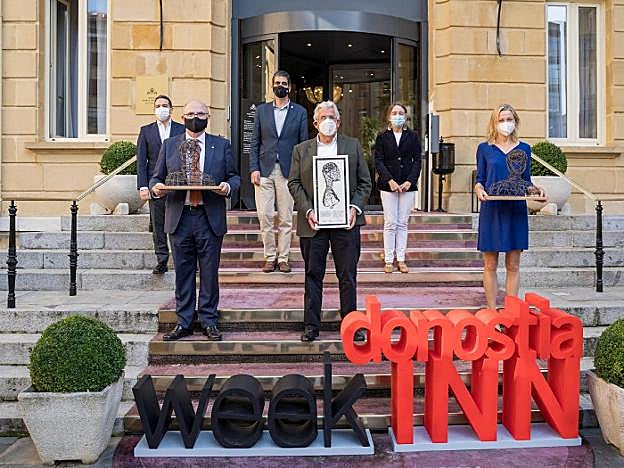 Imanol Lasa, Javier García, Eneko Goia, Pedro Miguel Echenique, Marisol Garmendia y Ainhoa Lete. 