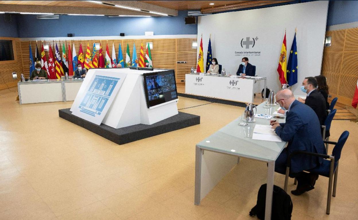 La reunión de este miércoles del Consejo Interterritorial de Salud.