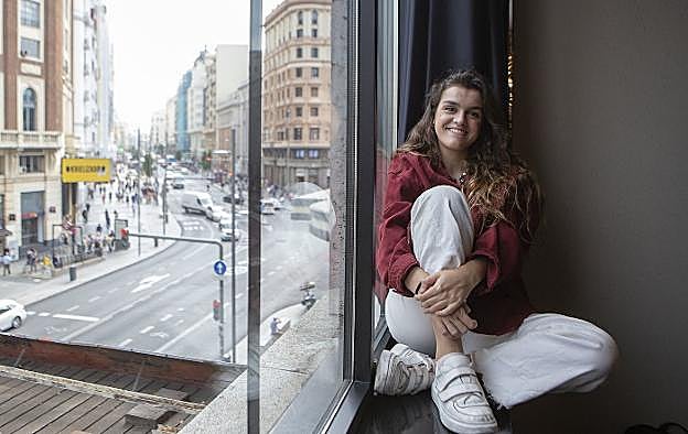 La cantante Amaia Romero, durante la presentación de su último álbum en Madrid. 