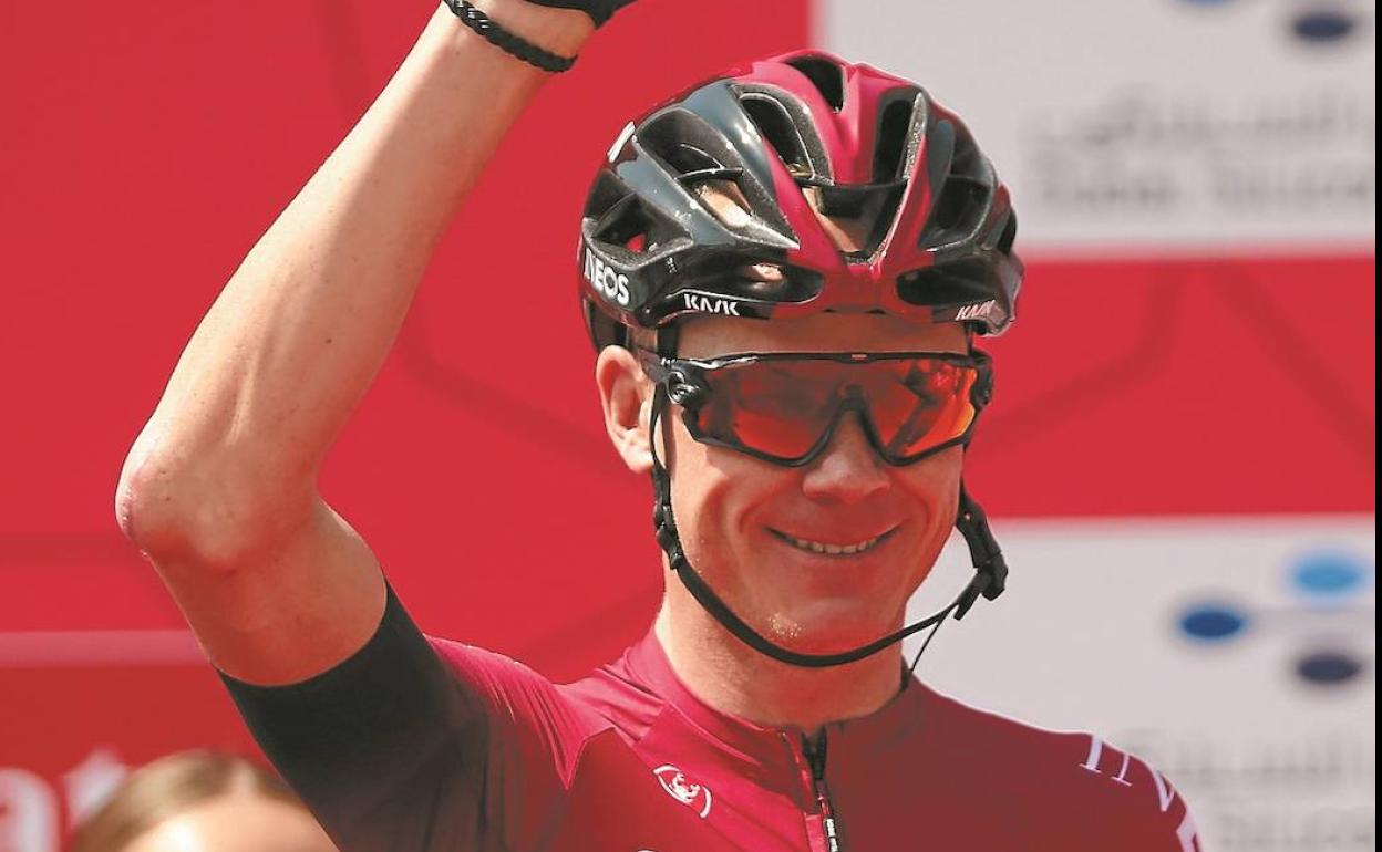 Chris Froome, en una presentación de esta temporada.