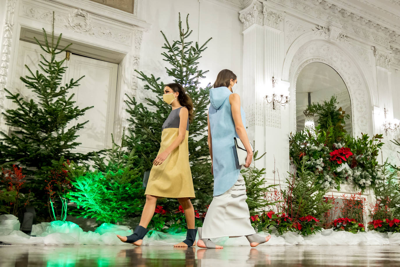 El Palacio Miramar de Donostia acogió ayer a quinta edición del desfile de moda sostenible firmado por 14 diseñadores de GK Green Fashion