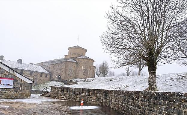 Nieve en San Miguel de Aralar.