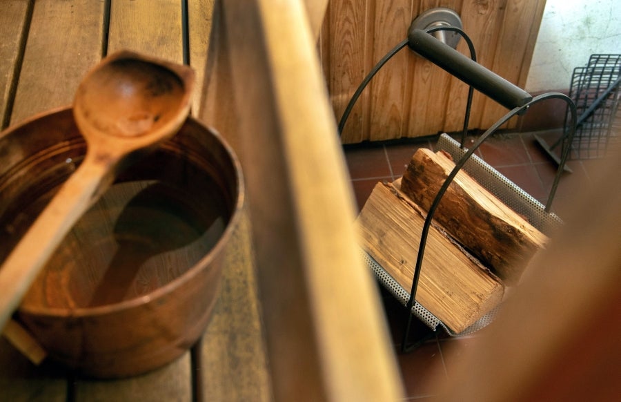 Fotos: Ver el partido, desde la sauna