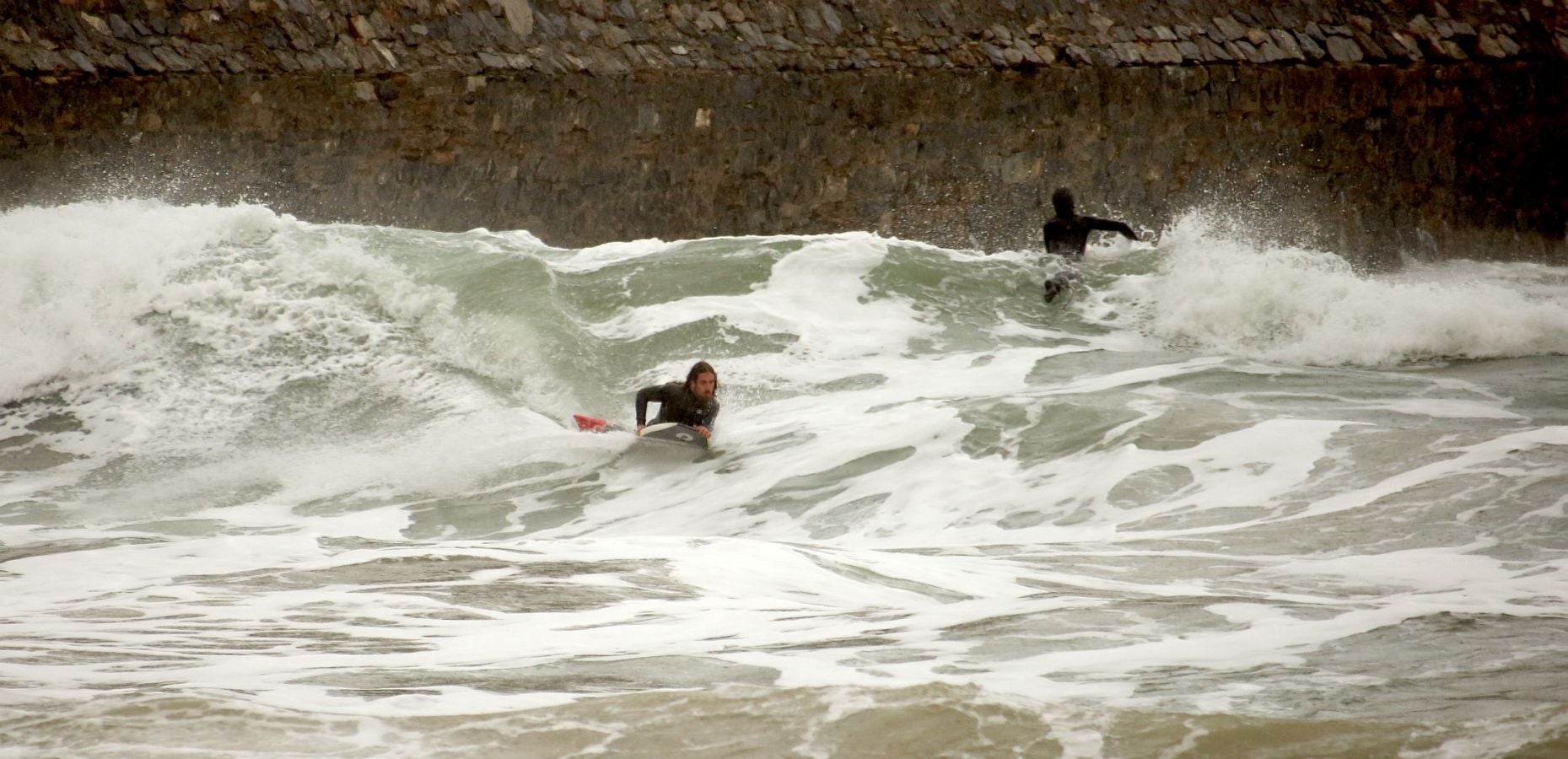 Imágenes del temporal en Donostia