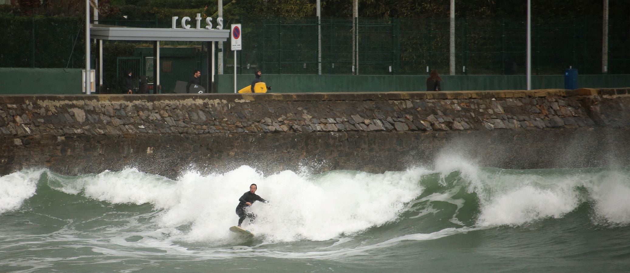 Imágenes del temporal en Donostia