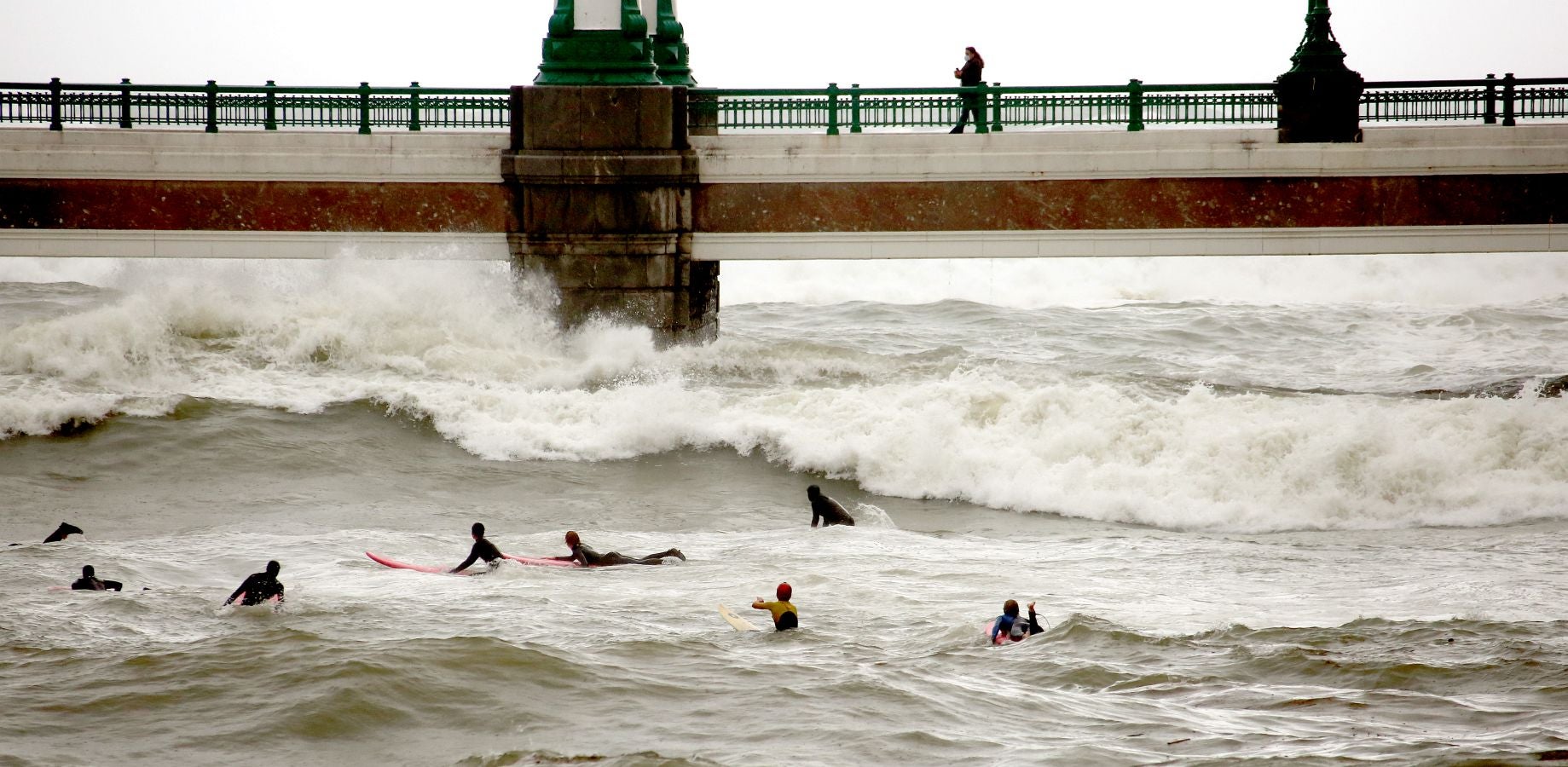 Imágenes del temporal en Donostia