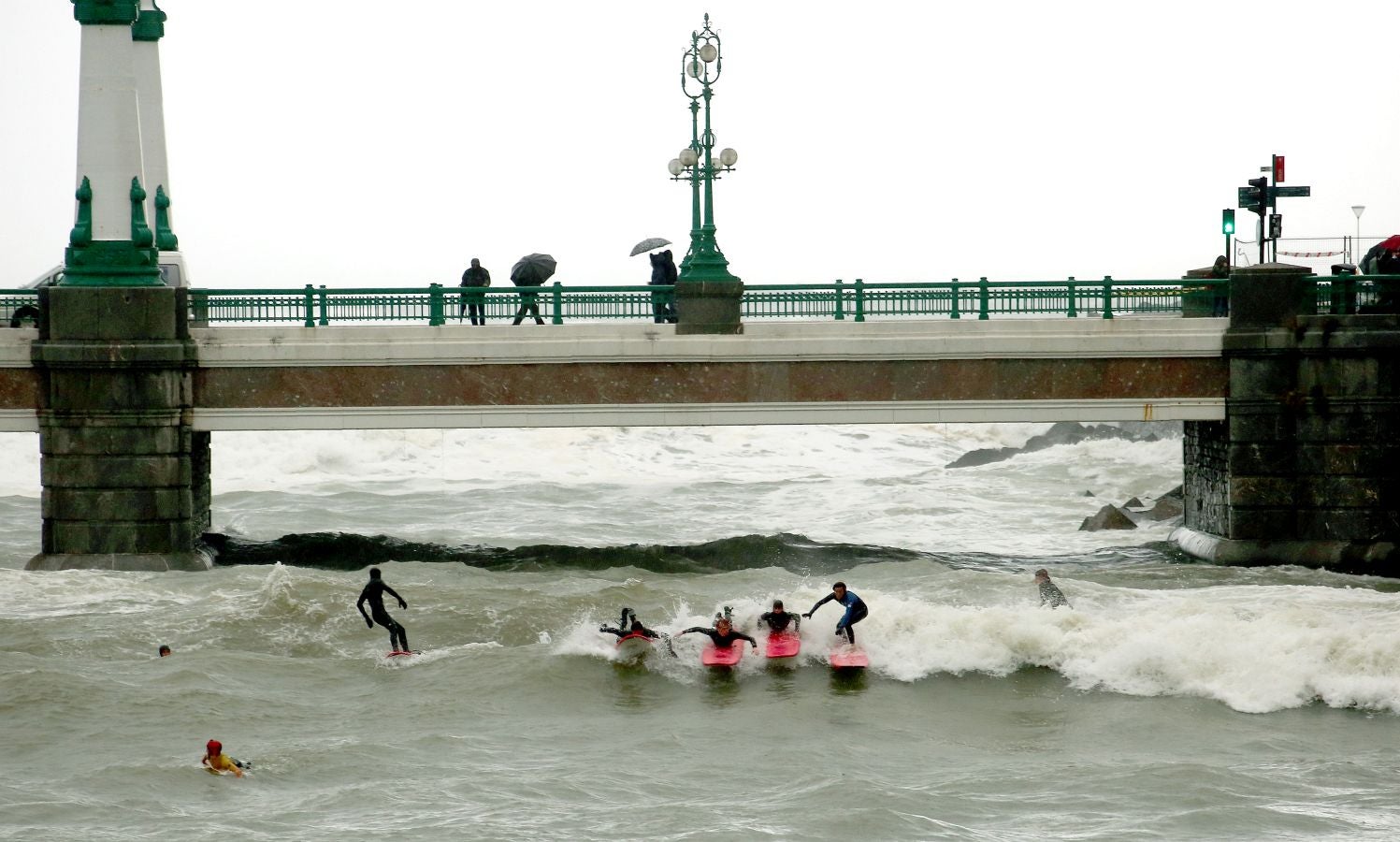 Imágenes del temporal en Donostia