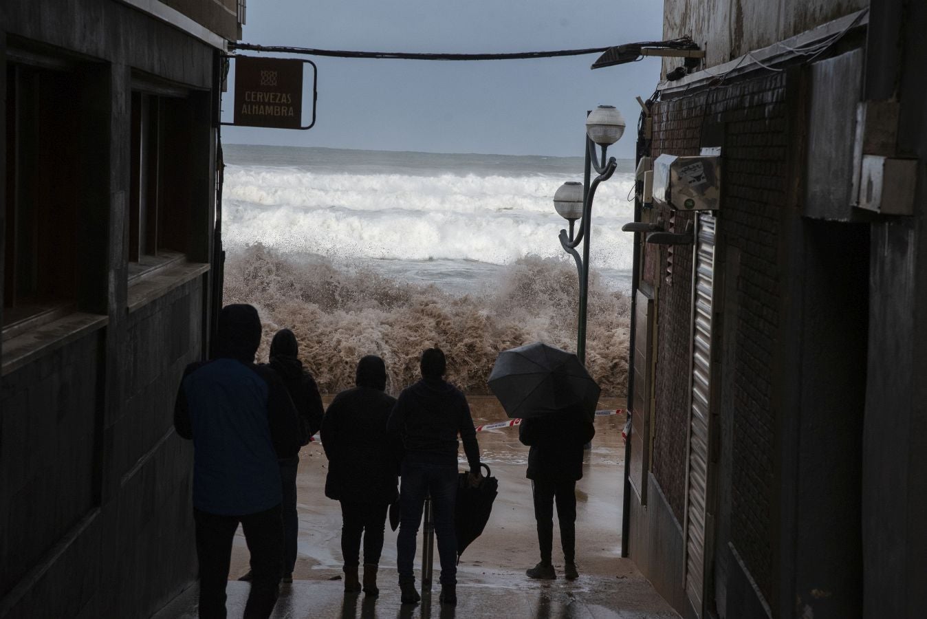 Imágenes del temporal en Zarautz