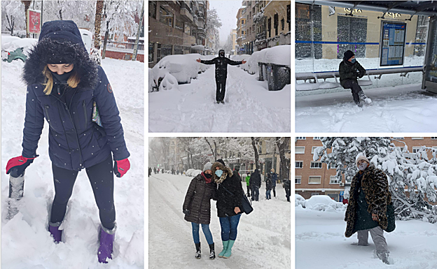 Irene y su hermana Amaia en Bravo Murillo cuando Amaia consiguió llegar del trabajo 