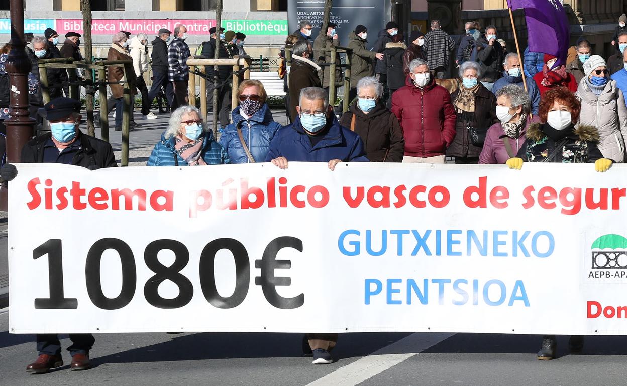 Los pensionistas vascos convocan otra gran marcha para el 13 de febrero