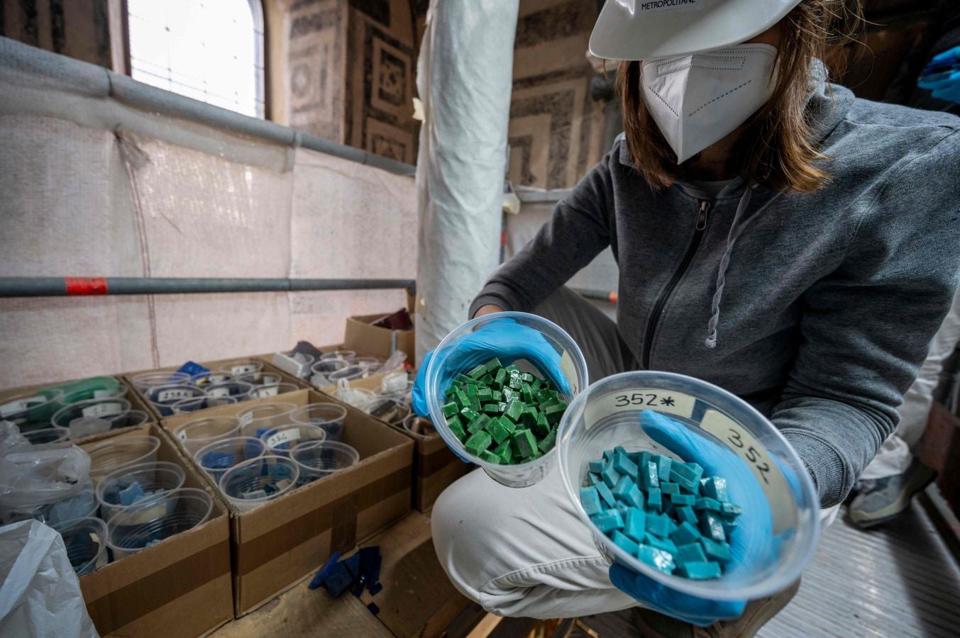 El Museo dell'Opera del Duomo en Florencia se encuentra en proceso de restauración. Los operarios cuidan al mínimo detalle las obras artísticas para que vuelvan a lucir como el primer día.