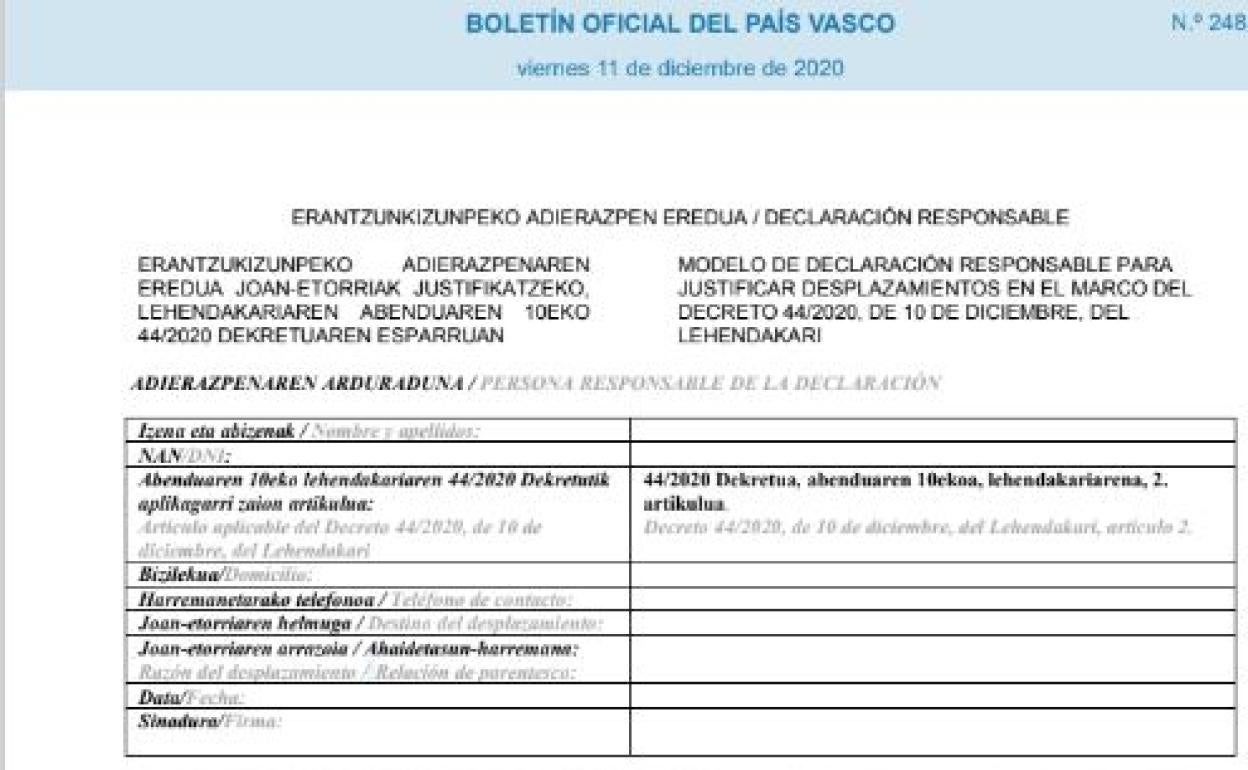 Descárgate el justificante oficial para poder desplazarte entre municipios