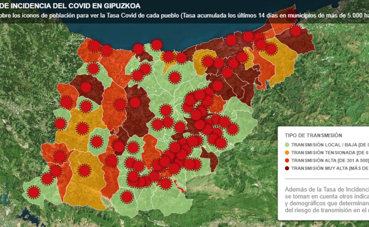 Covid-19: Donostia, en zona roja