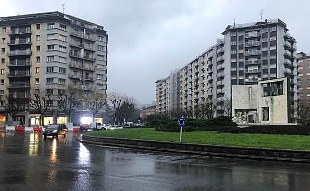 La plaza de Irun, a primera hora de la mañana. 