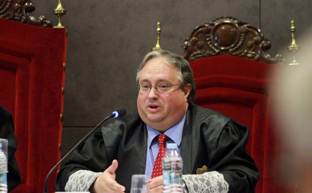 El magistrado Garrido en una intervención.