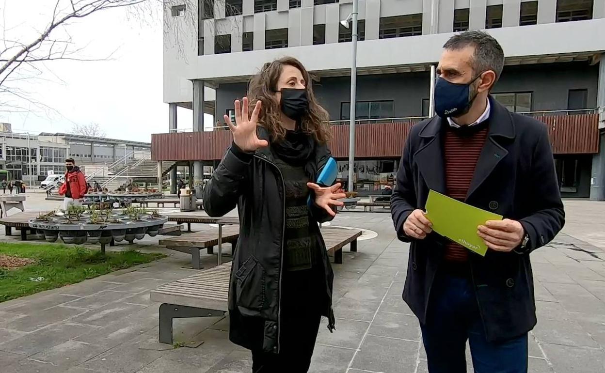 Amaia Bacigalupe, Iñaki Leturiarekin.