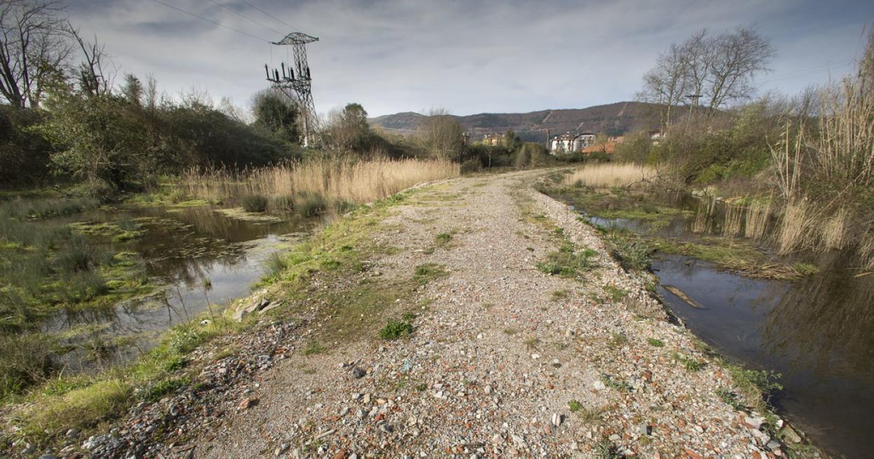 La parcela que incorporará el parque ecológico, desde la trasera del Instituto Plaiaundi hacia Mendelu. 